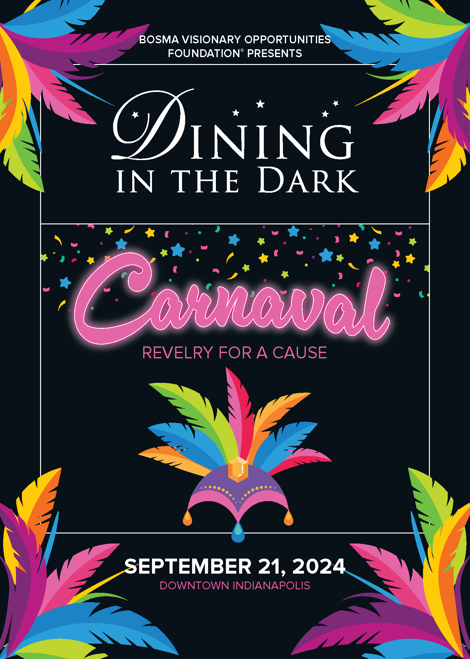 Photo of Dining in the Dark Carnaval Logo